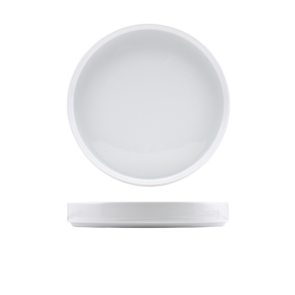 Presentation plate white porcelain – 25 cm (6 pcs.)