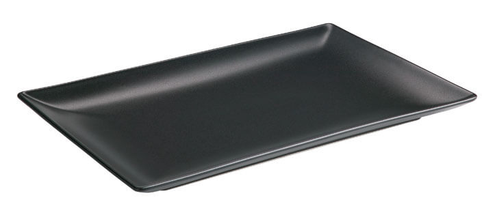 Plate Luna Stoneware, black - 30x20cm (6 pcs.)