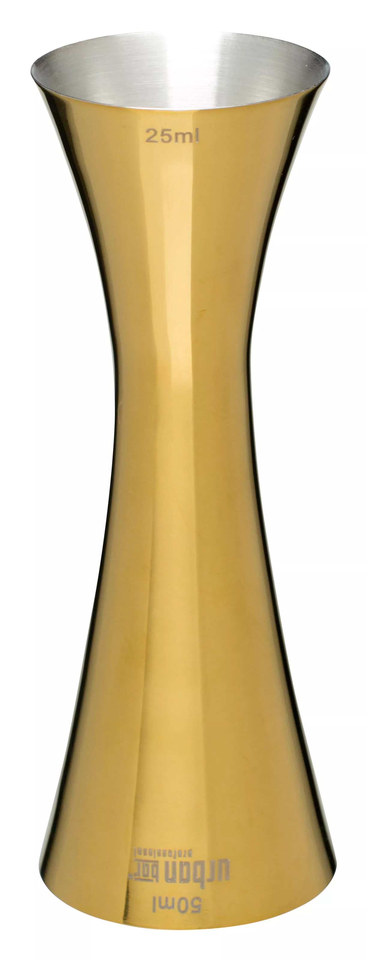 Double jigger Aero, polished, Urban Bar - gold colored (25/50ml) Double jigger Aero, polished, Urban Bar - gold colored (25/50ml)
