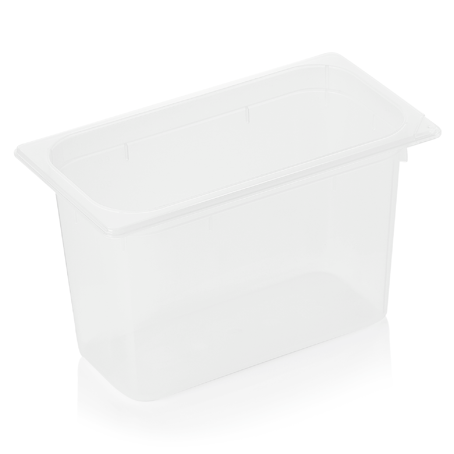 GN 1/3 container with scale, with lid, polypropylene - H 20cm (GN 89 series) GN 1/3 container with scale, with lid, polypropylene - H 20cm (GN 89 series)