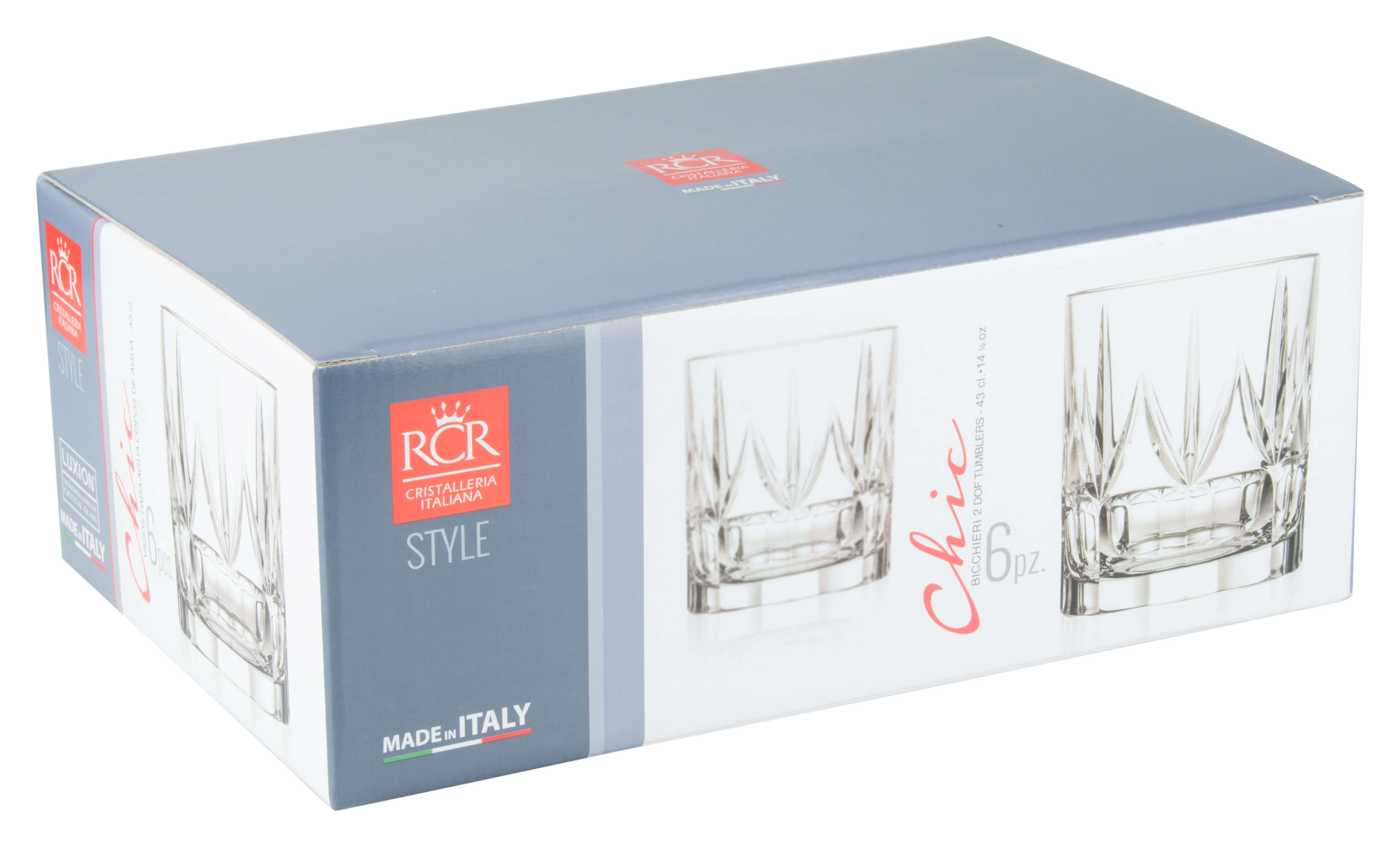 Double Old Fashioned Glass, Chic RCR - 430ml (6 pcs.)