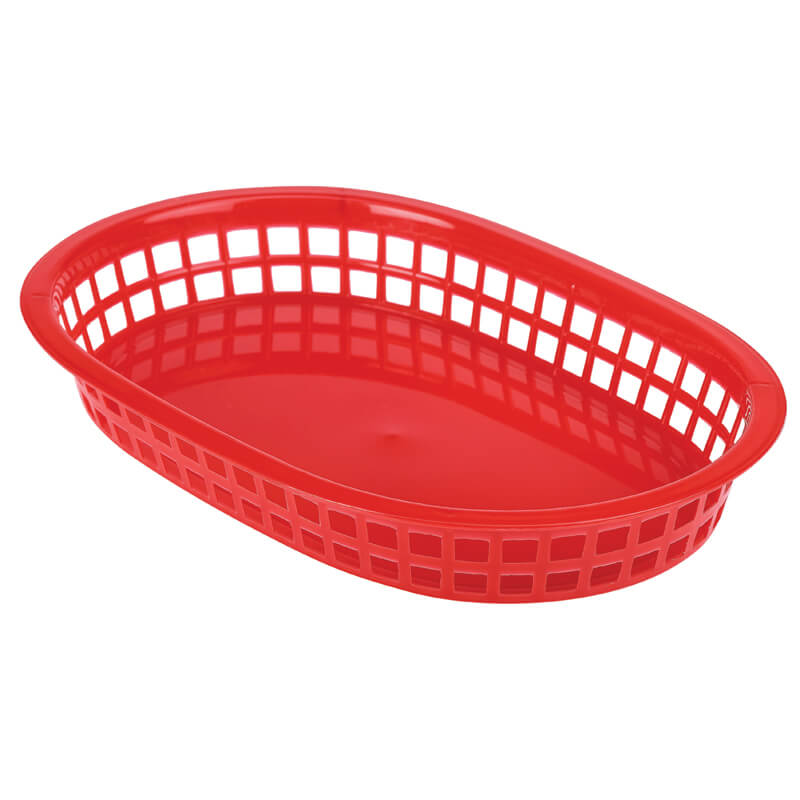 Fast food basket, PP, 27,5x17,5cm - red (6 pcs.) Fast food basket, PP, 27,5x17,5cm - red (6 pcs.)