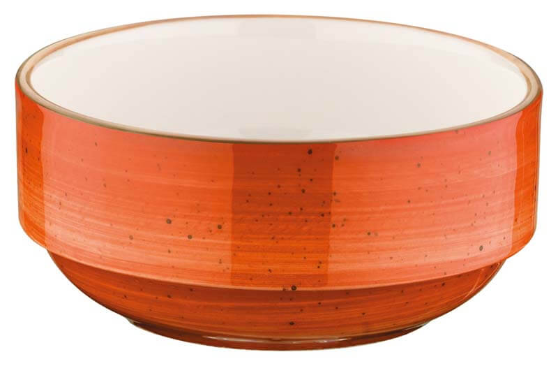 Bonna Aura Terracotta Banquet Stackable bowl 14cm orange - 12 pcs. Bonna Aura Terracotta Banquet Stackable bowl 14cm orange - 12 pcs.
