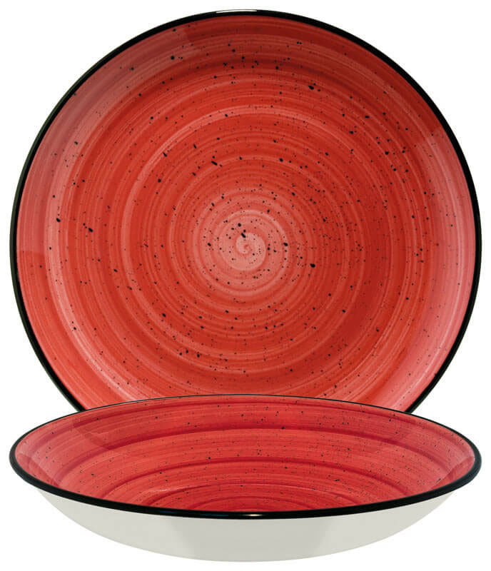 Bonna Aura Passion Gourmet Deep plate 20cm red - 12 pcs.