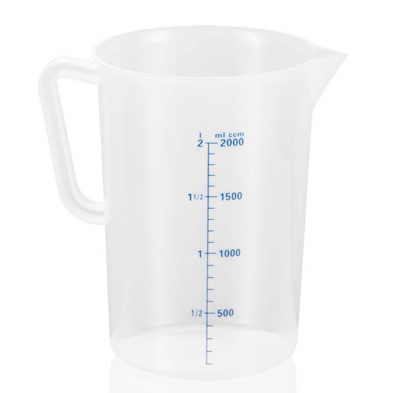 Measuring cup with 100ml scale, polypropylene - 2 liter Measuring cup with 100ml scale, polypropylene - 2 liter