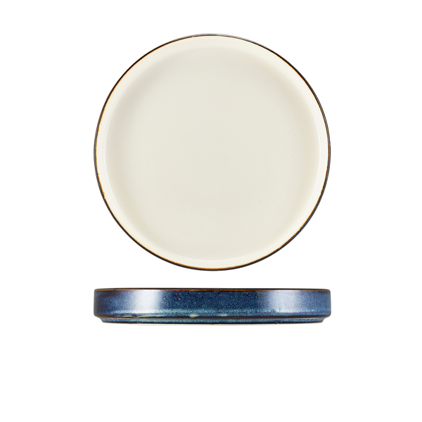 Presentation plate Terra Aqua Blue with white interior – 21 cm (6 pcs.)