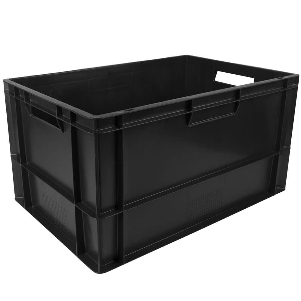 Transport box Euronorm black - 60x40x32cm