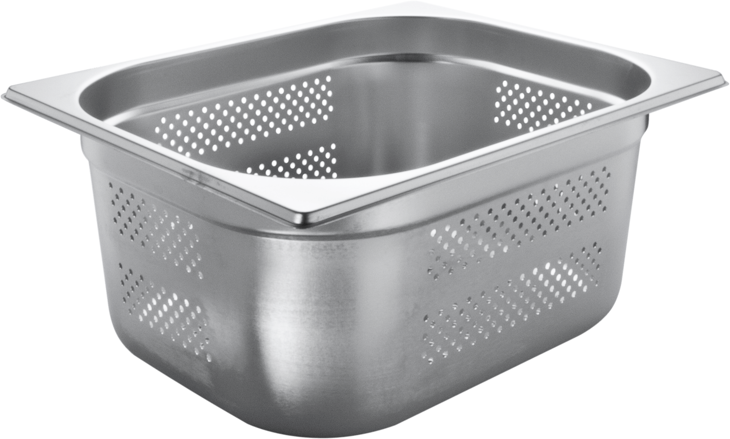 Gastronomy-standard container pierced 150mm depth- st. steel (1/2)