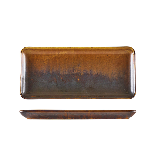 Narrow rectangular platter Terra Rustic Copper – 31 x 14 cm (6 pcs.)