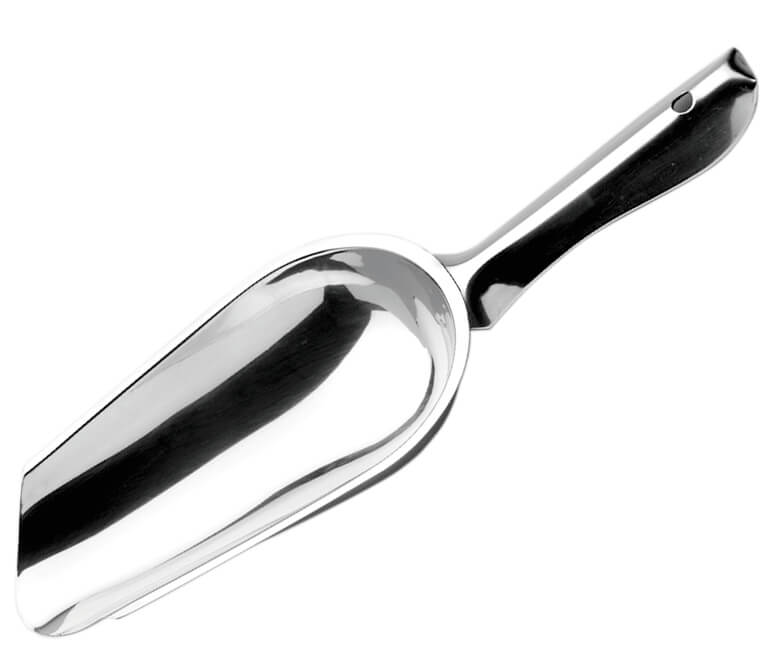 Ice scoop - stainless steel, light weight