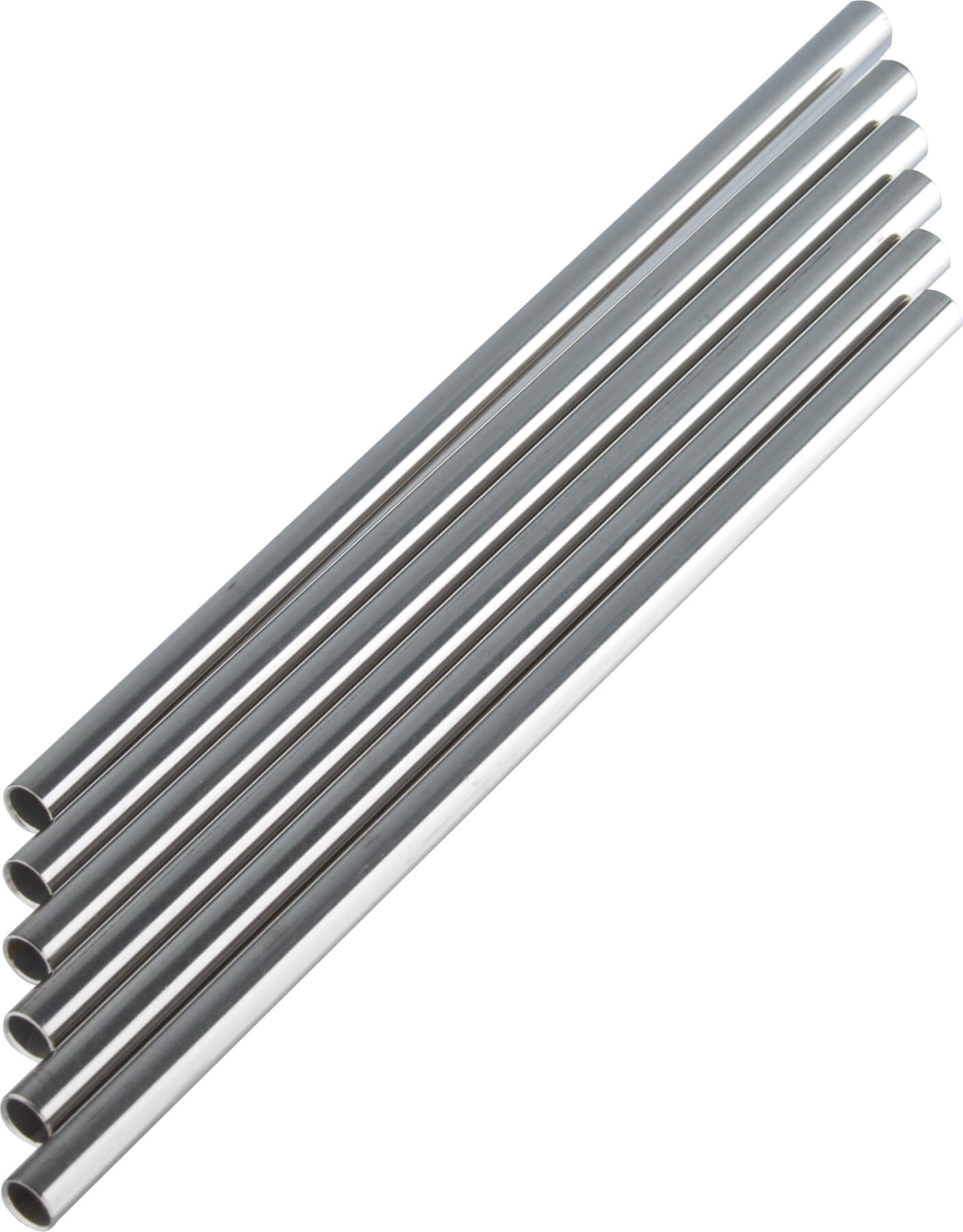 Drinking straws, stainless steel (6x150mm) - 6 pcs.