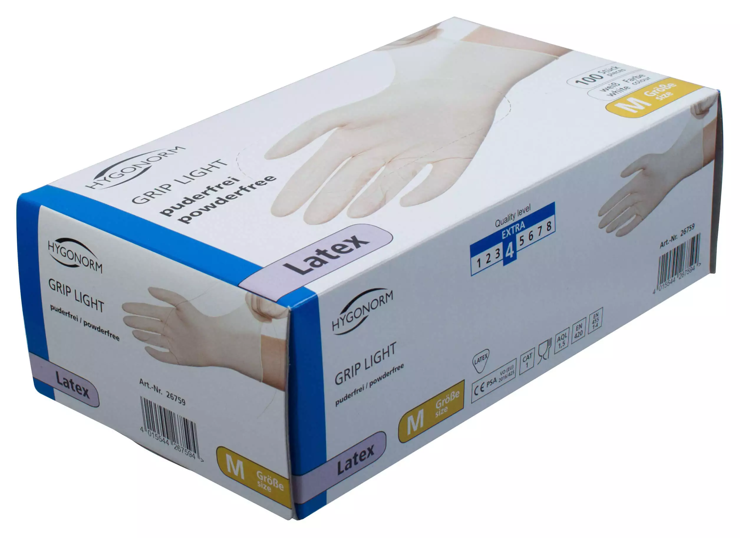 Latex gloves white, powder-free - M (100 pcs.) Latex gloves white, powder-free - M (100 pcs.)
