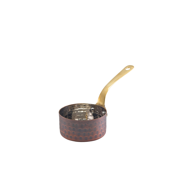 Mini saucepan, stainless steel antique copper-colored - 7 x 3,75 cm (6 pcs.)