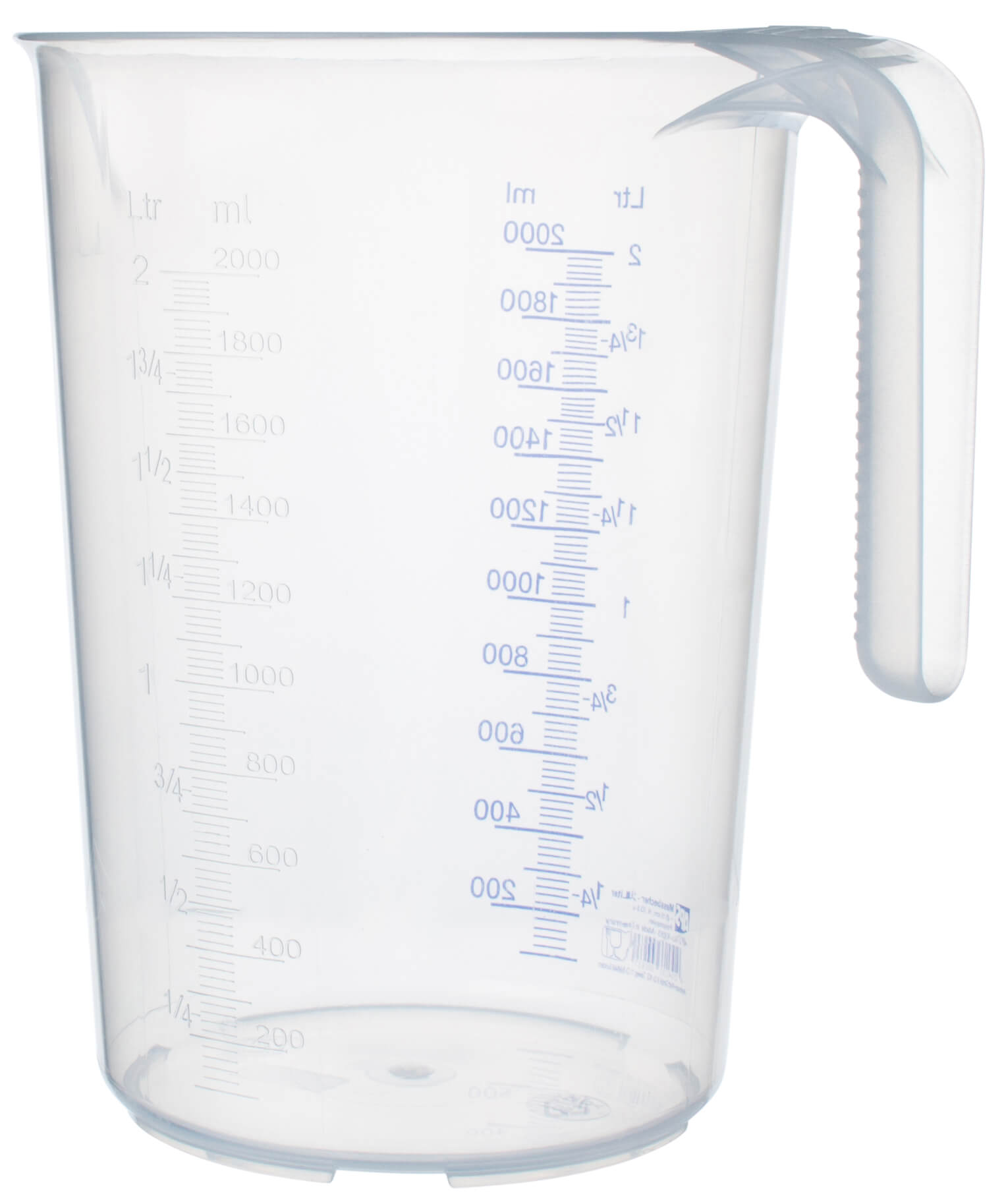 Measuring cup, stackable, PP - scale up to 2000ml