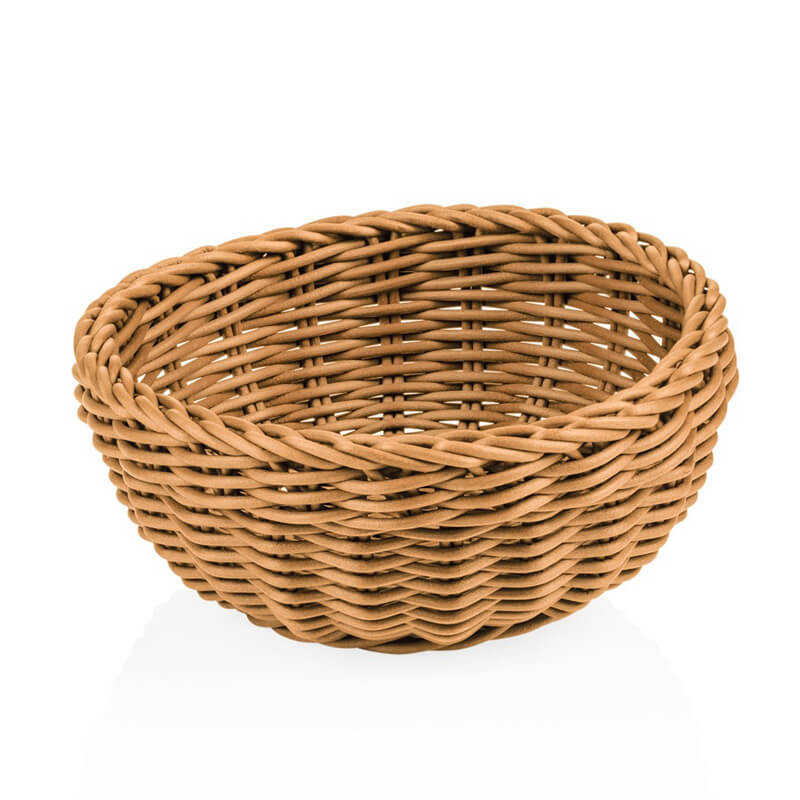 Round basket, beige polypropylene - various sizes