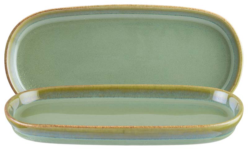 Bonna Sage Hygge Deep oval plate 21x10cm, 23cl green - 12 pcs. Bonna Sage Hygge Deep oval plate 21x10cm, 23cl green - 12 pcs.