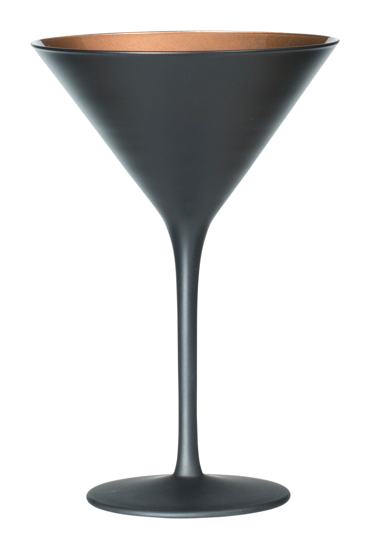 Martini glass, matt black/bronze, Elements Stölzle - 240ml