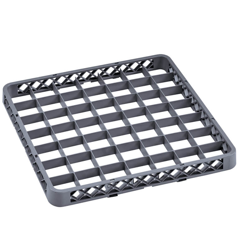 Glass rack attachment 49 divisions, gray (Rack 98) - 50x50x4,5cm