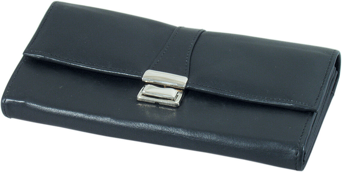 Waiter wallet, black, imitation leather