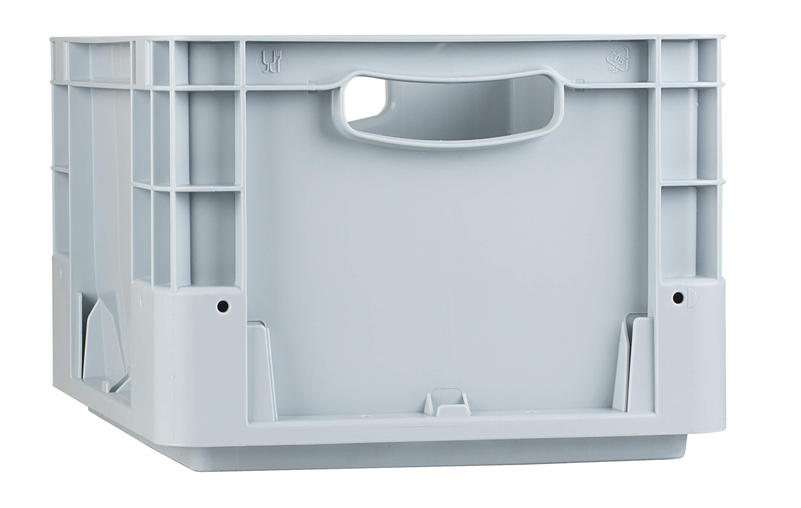 Transport crate, grey - plastic