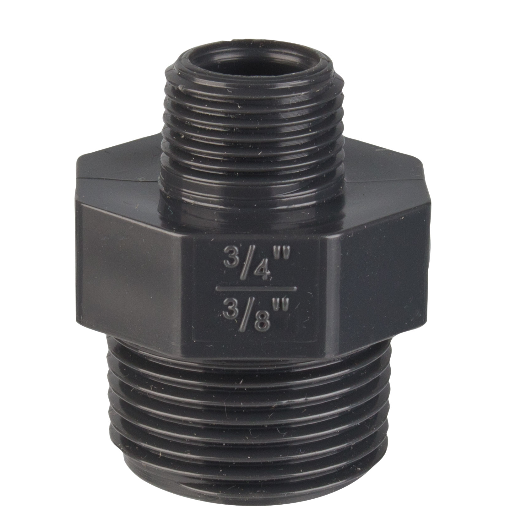 Threaded fitting reducer 3/4" AG x 3/8" AG - PVC