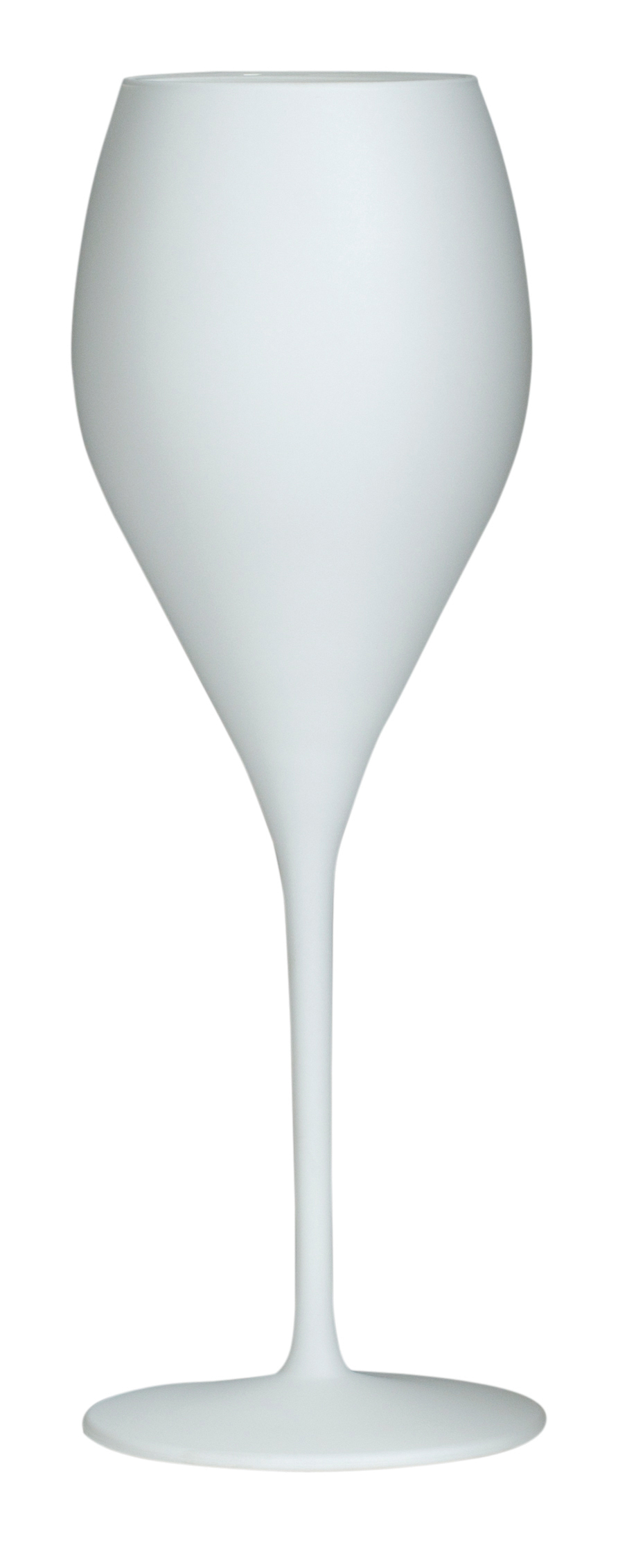 Champagne glass, matt white, Black&White Stölzle - 343ml