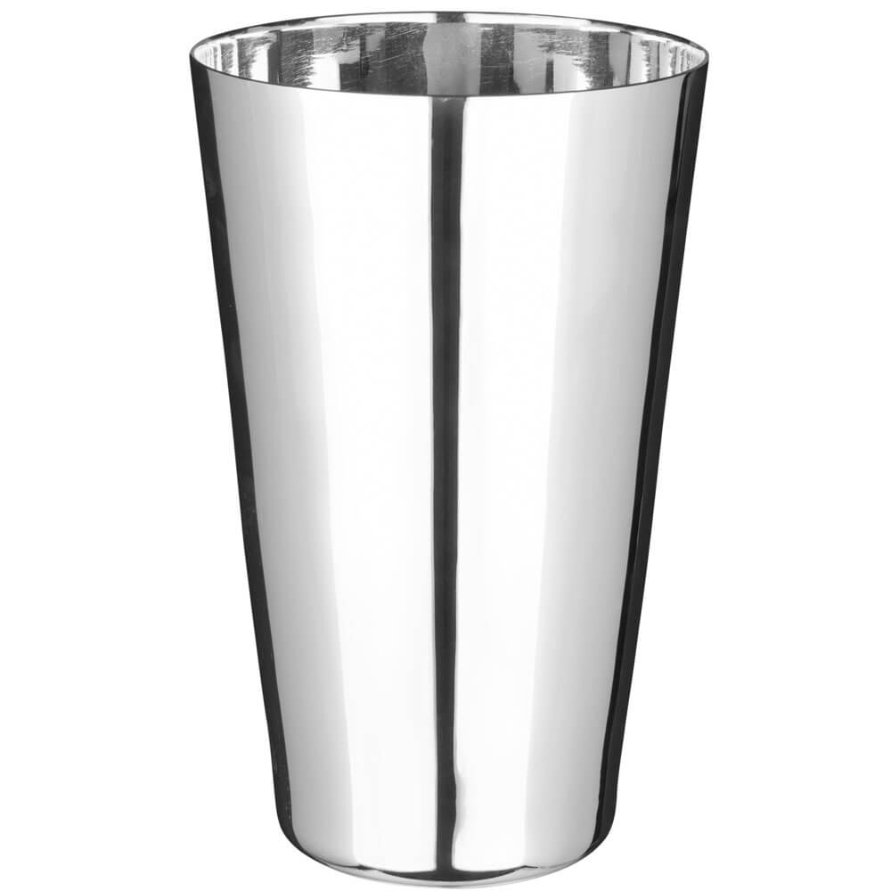 Cocktail Shaker, zweiteilig, Messing, Silber überzogen - 500ml