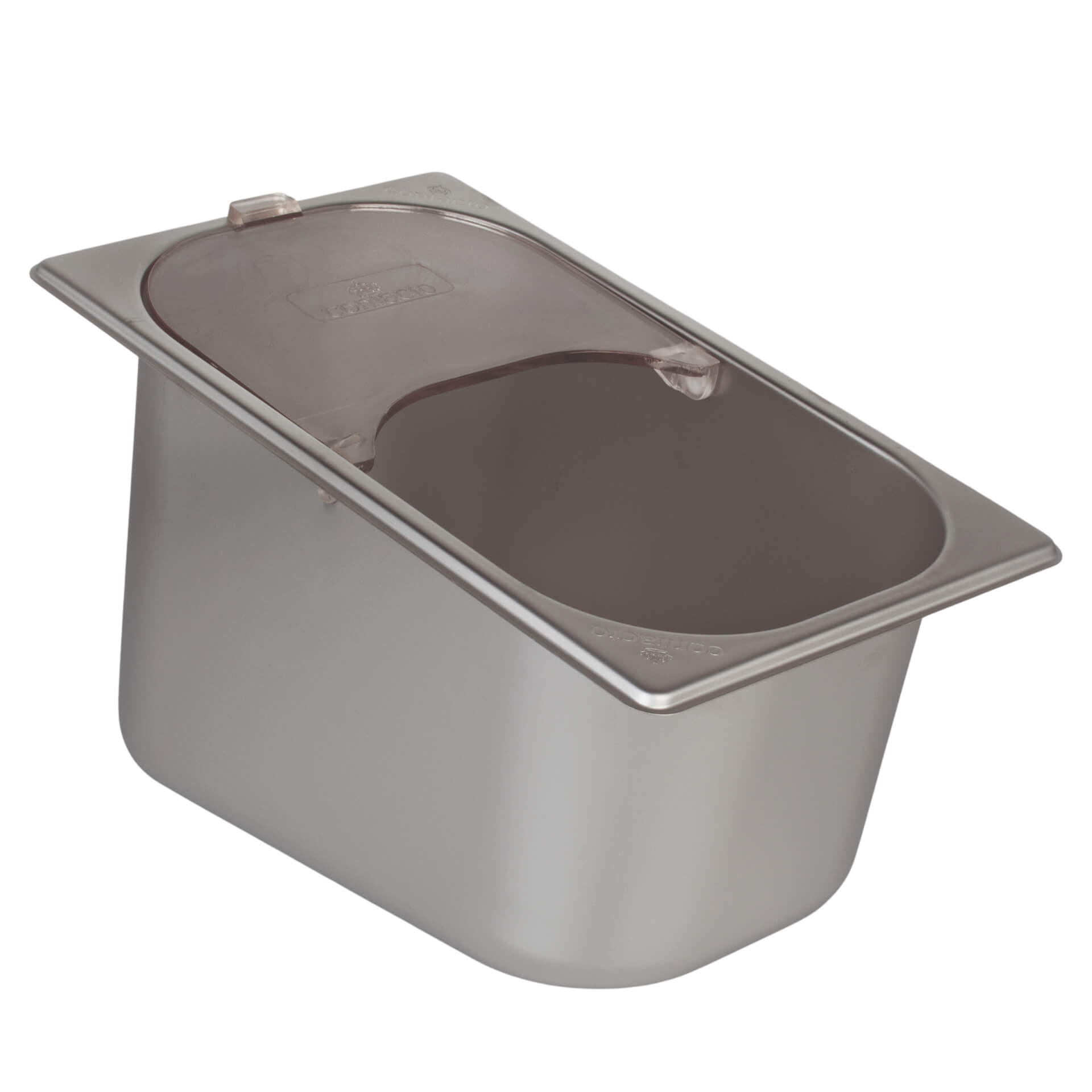 Stainless steel cutlery box with hinged lid (GN 1/4)