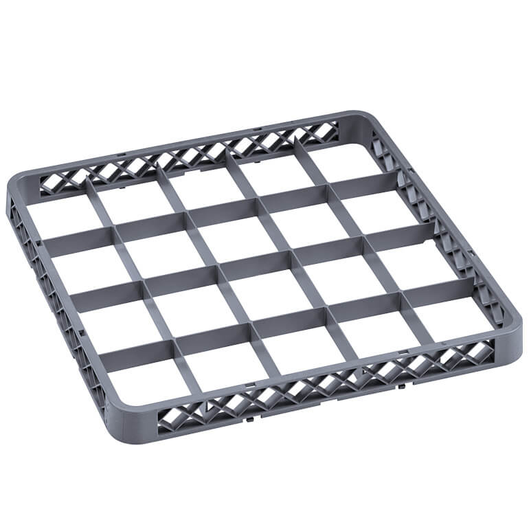 Glass rack attachment 20 divisions, gray (Rack 98) - 50x50x4,5cm