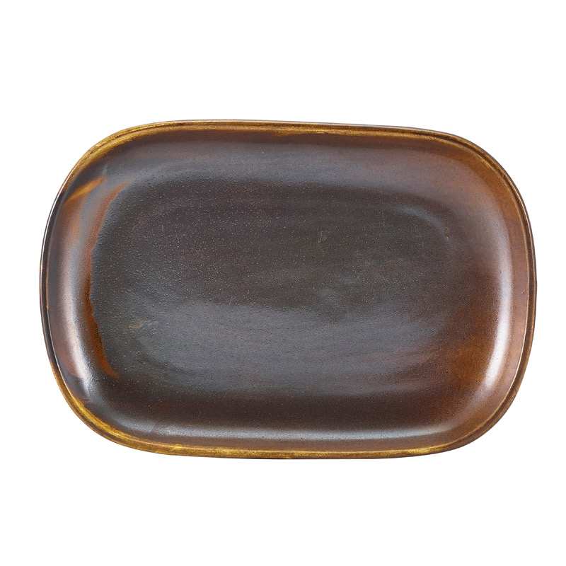 Rectangular plate Terra Rustic Copper – 24 x 16,5 cm (12 pcs.)