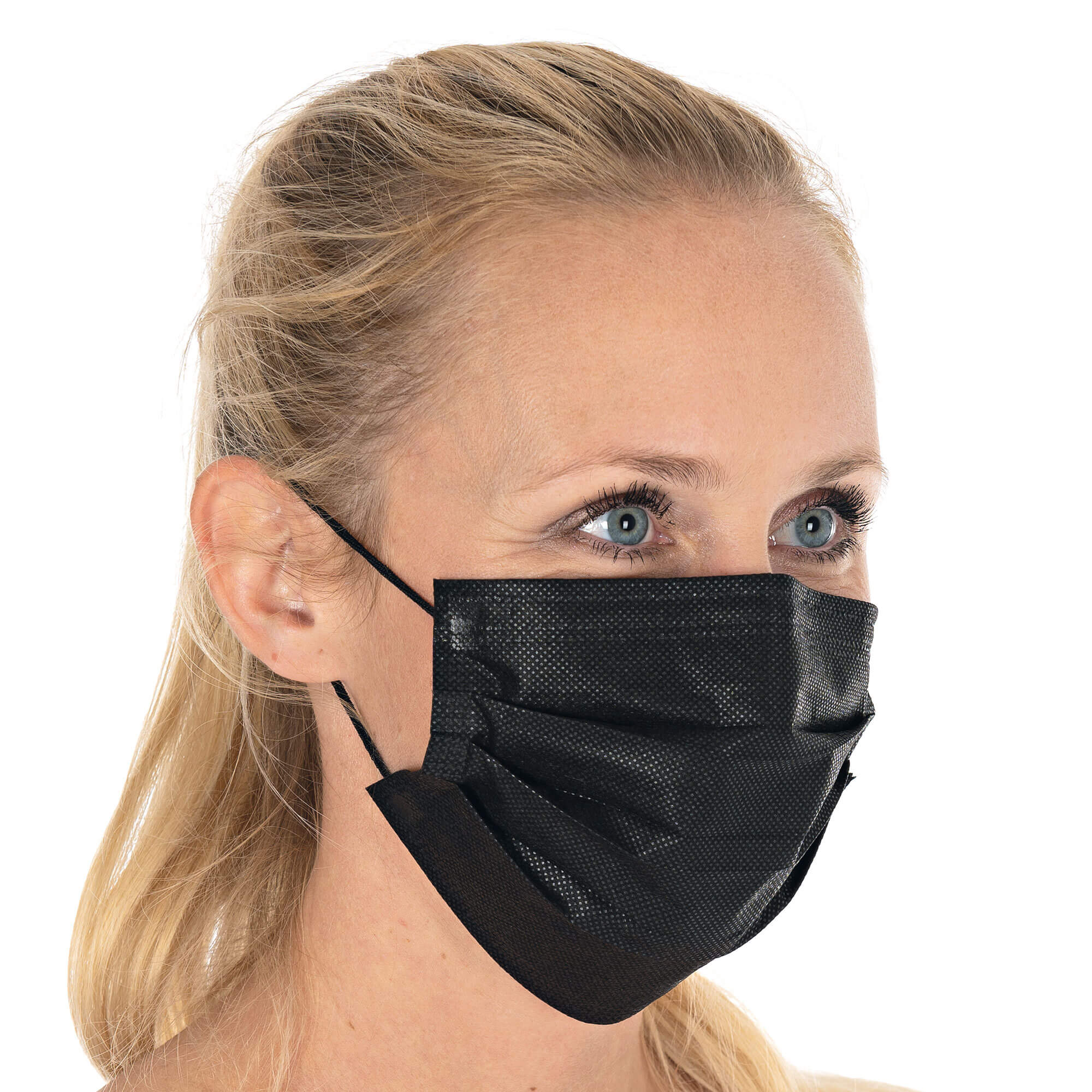 Face covering / Medical mask, 3 ply, type II (98%), PP - black (50 pcs.)
