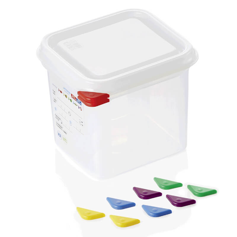 GN Container 1/6 set incl. lid, PP - 2,6l / H 15cm (6 pcs.) GN Container 1/6 set incl. lid, PP - 2,6l / H 15cm (6 pcs.)