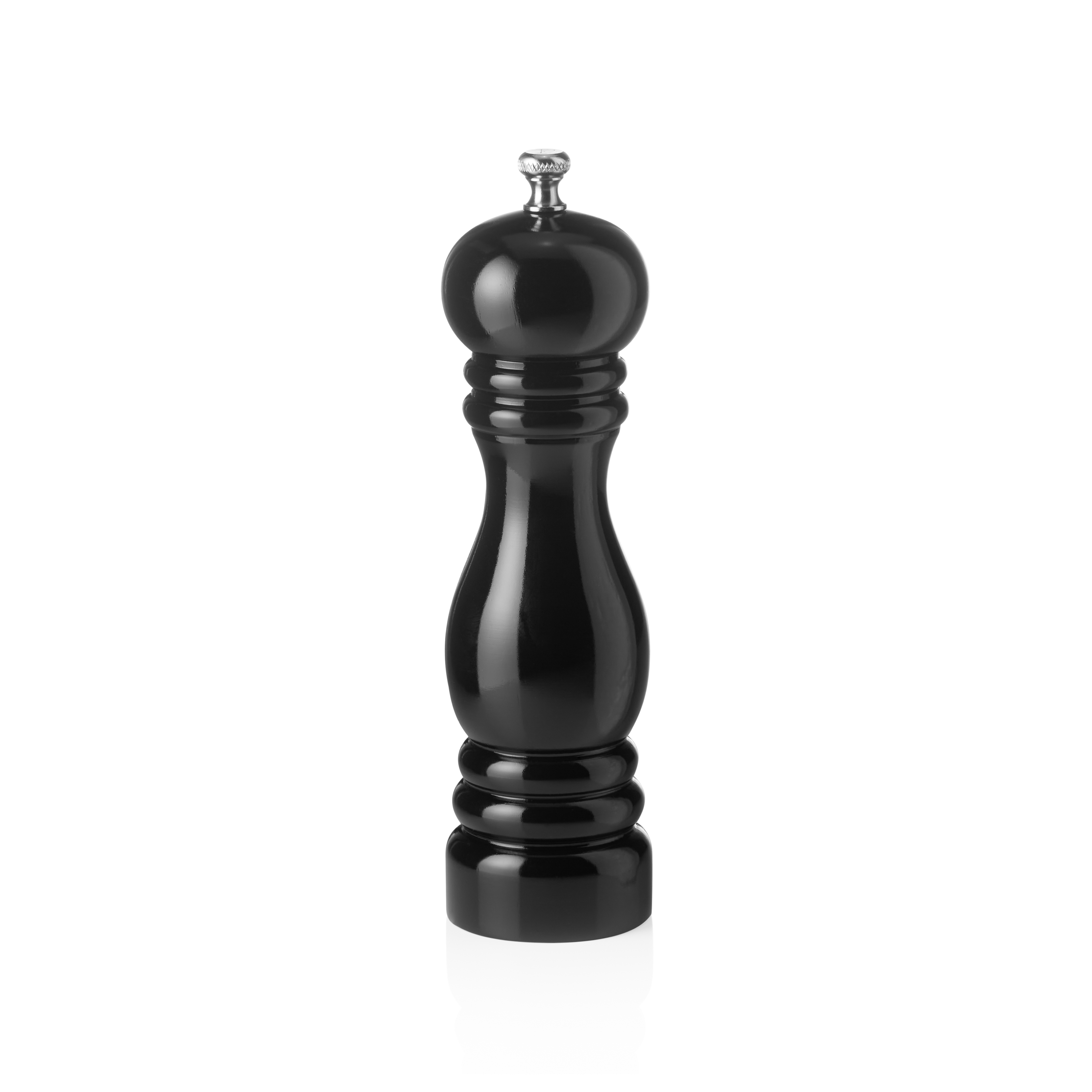 Pepper mill, rubber tree wood black - 20cm Pepper mill, rubber tree wood black - 20cm