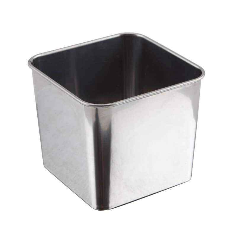 Serving cup, stainless steel, square - 380ml (12 pcs.) Serving cup, stainless steel, square - 380ml (12 pcs.)