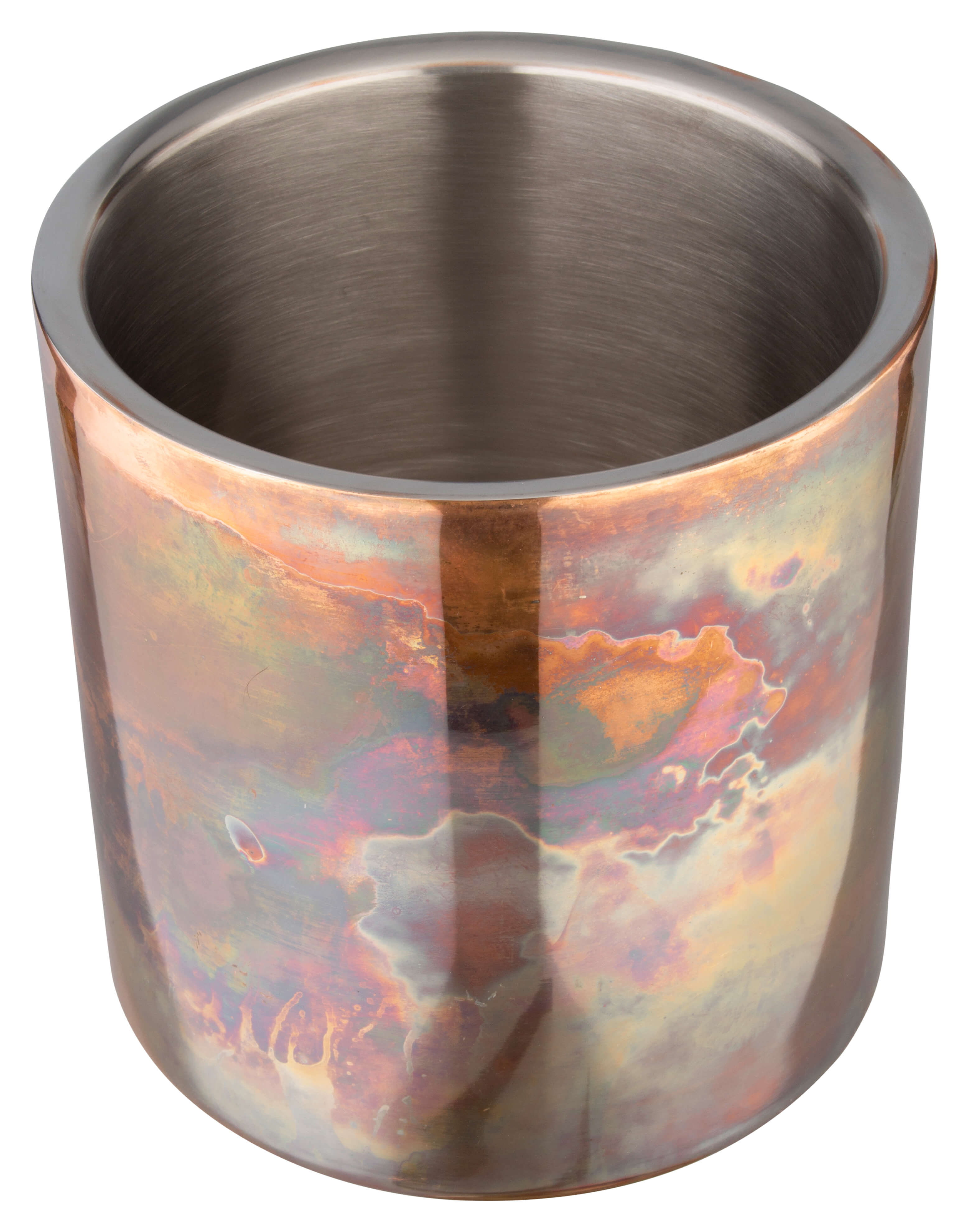 Ice Bucket, double-walled, stainless steel - copper vintage look (1,5l)