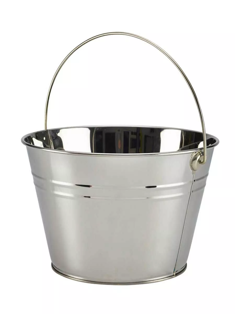 Bucket, silver-coloured- stainless steel (6L) Bucket, silver-coloured- stainless steel (6L)