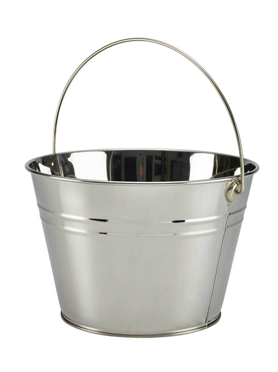 Bucket, silver-coloured- stainless steel (6L)