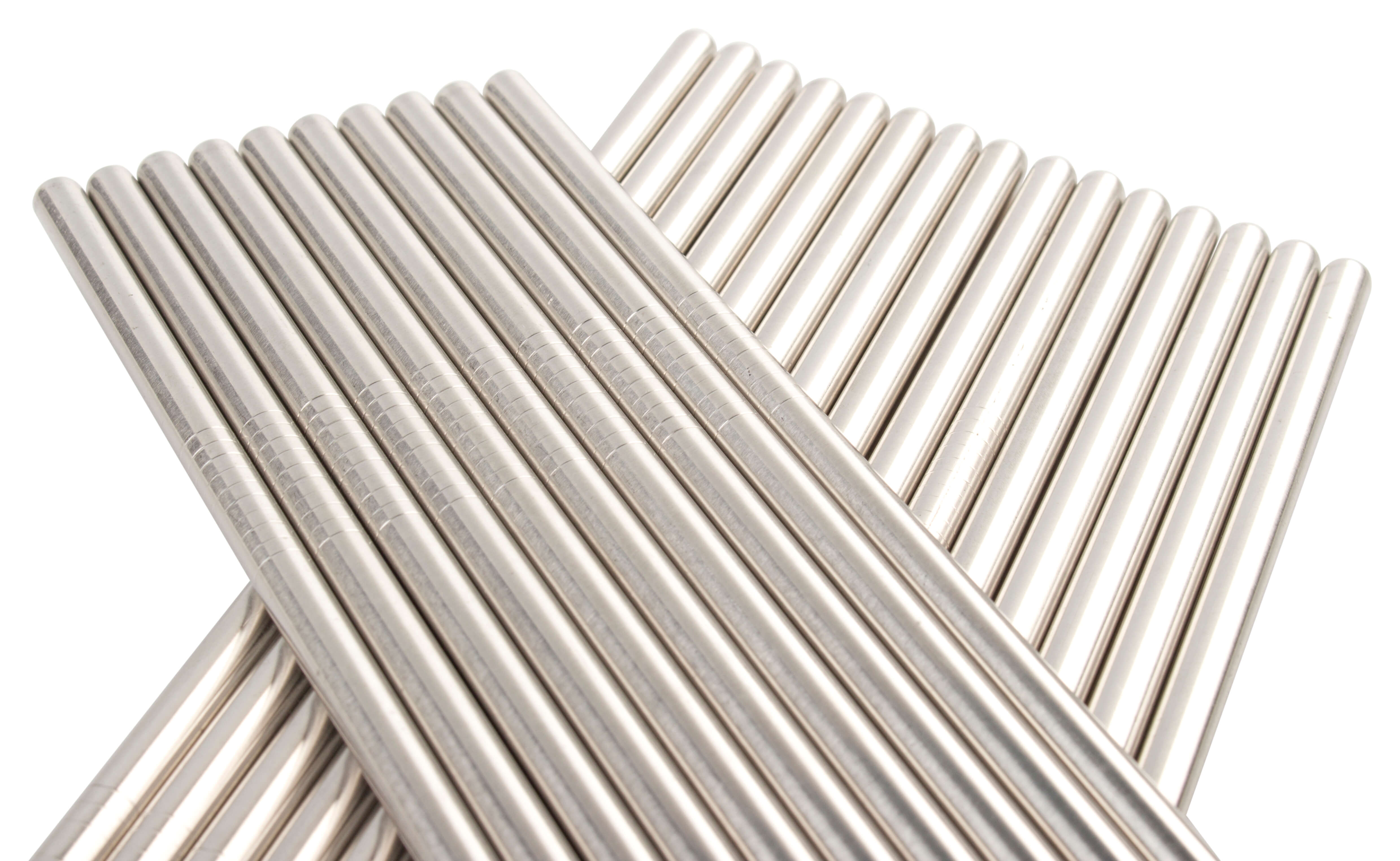 Drinking straws, stainless steel (6x210mm) - 25 pcs.