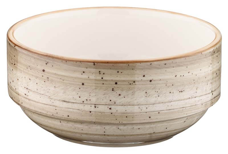 Bonna Aura Terrain Banquet Stackable bowl 12cm beige - 12 pcs.