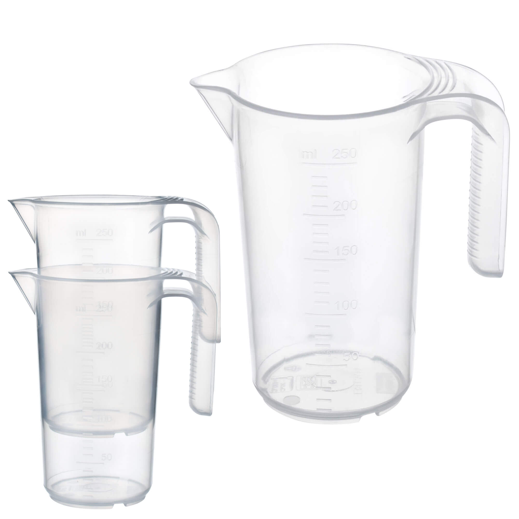 Measuring cup, stackable, PP - scale up to 250ml