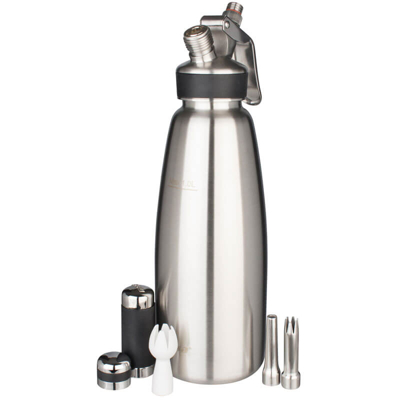 Cream siphon / whipper Mosa, stainless steel brushed - 1000ml