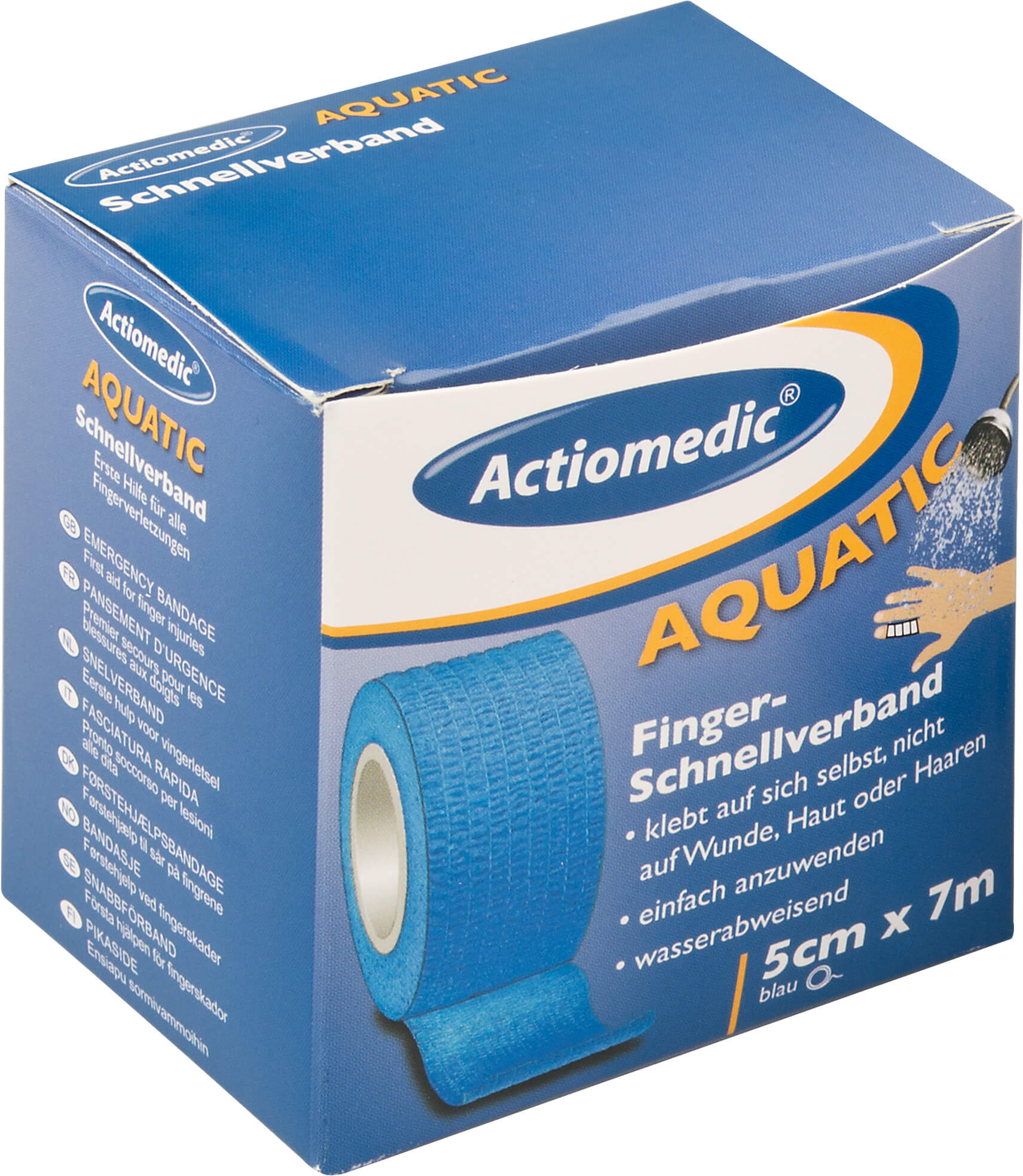Emergency Bandage, Aquatic - Actiomedic, 5cm x 7m, blue