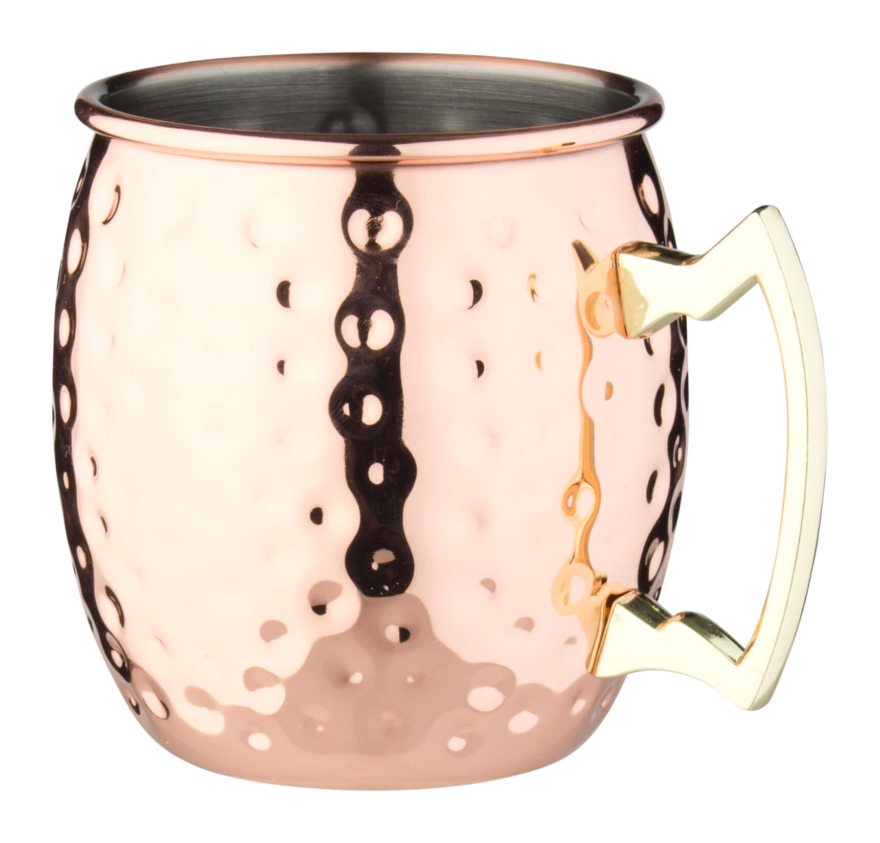 Stainless steel mug "Moscow Mule", hammered, copper colored - 420ml