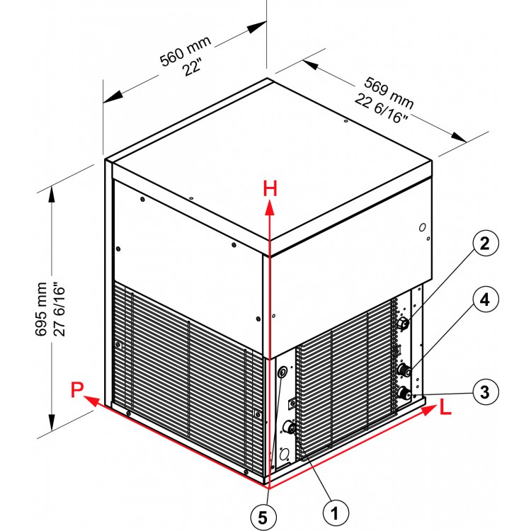 Brema Flake Ice Maker G Series 280A HC - Flake Ice (280kg) Brema Flake Ice Maker G Series 280A HC - Flake Ice (280kg)