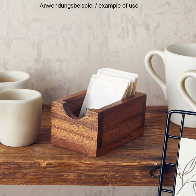 Sachet holder, acacia wood - 11x7x5,5cm