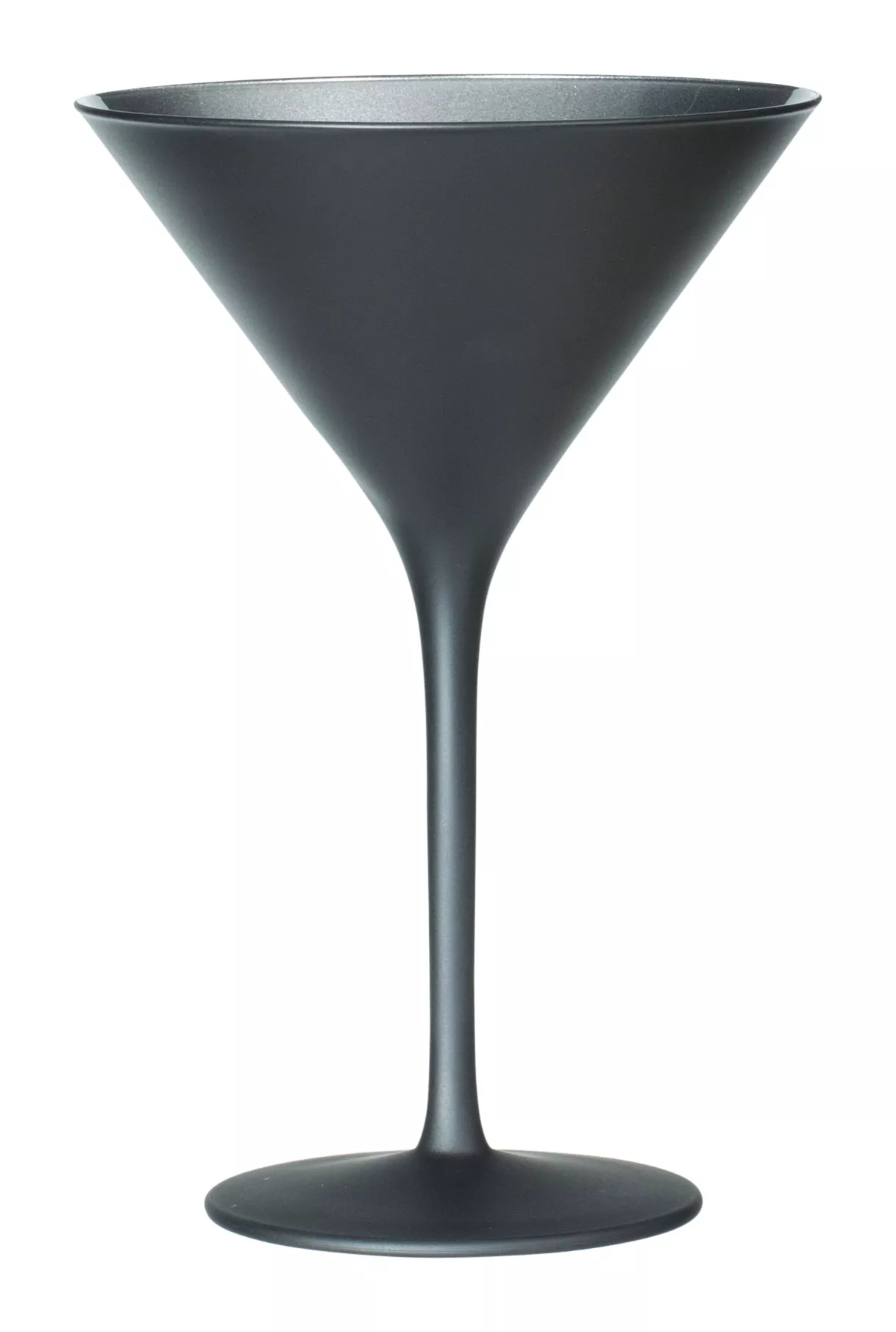 Martini glass, matt black/silver, Elements Stölzle - 240ml Martini glass, matt black/silver, Elements Stölzle - 240ml