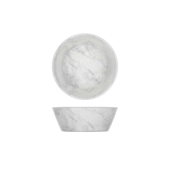 Bowl, melamine, white marble look - 20,5x7,5cm (6 pcs.) Bowl, melamine, white marble look - 20,5x7,5cm (6 pcs.)