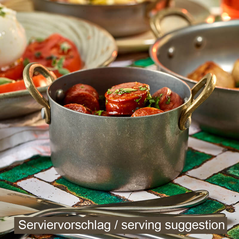 Mini Casserole Dish, stainless steel, vintage - 9 x 5,25 cm (6 pcs.)