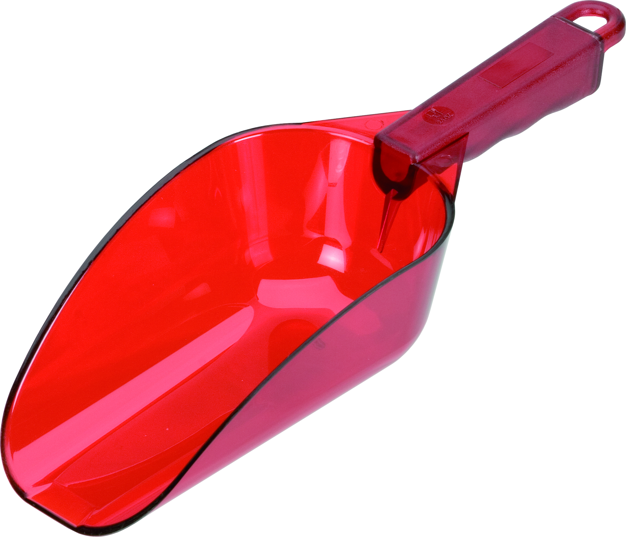 Ice scoop, polycarbonate transparent red - 0,18l