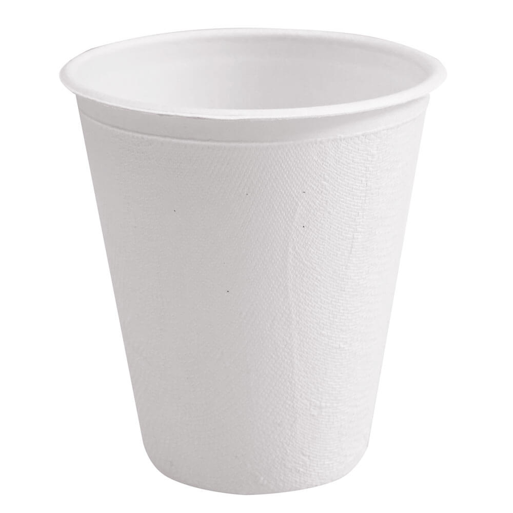 Drinking cup lid sugar cane, white - 8cm (50 pcs.)